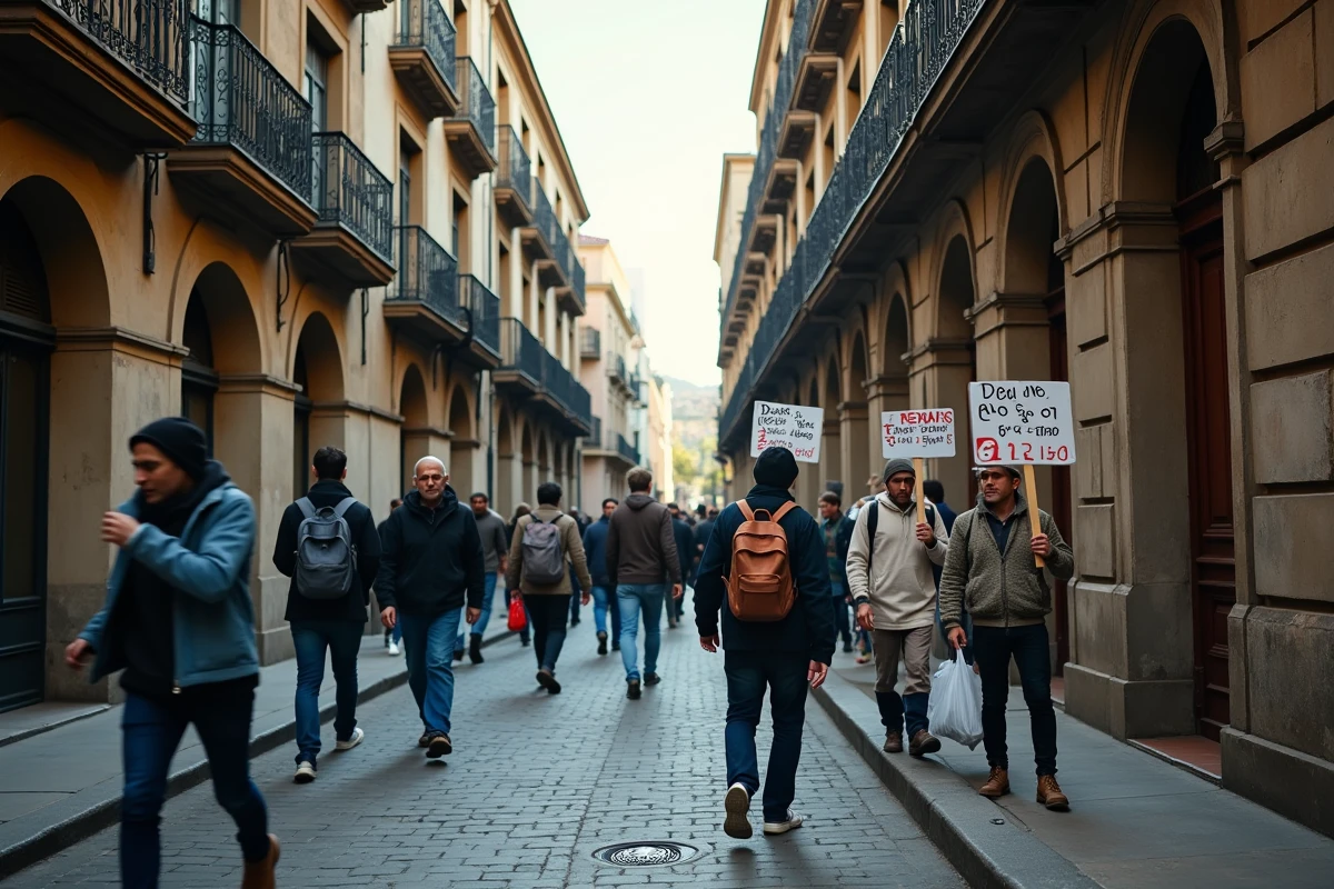 Arbolitos proposant des taux de change informels dans les rues de San Telmo à Buenos Aires