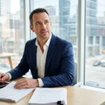 Homme d'affaires confiant dans un bureau moderne