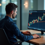 Homme d'âge moyen analysant un graphique en bureau moderne