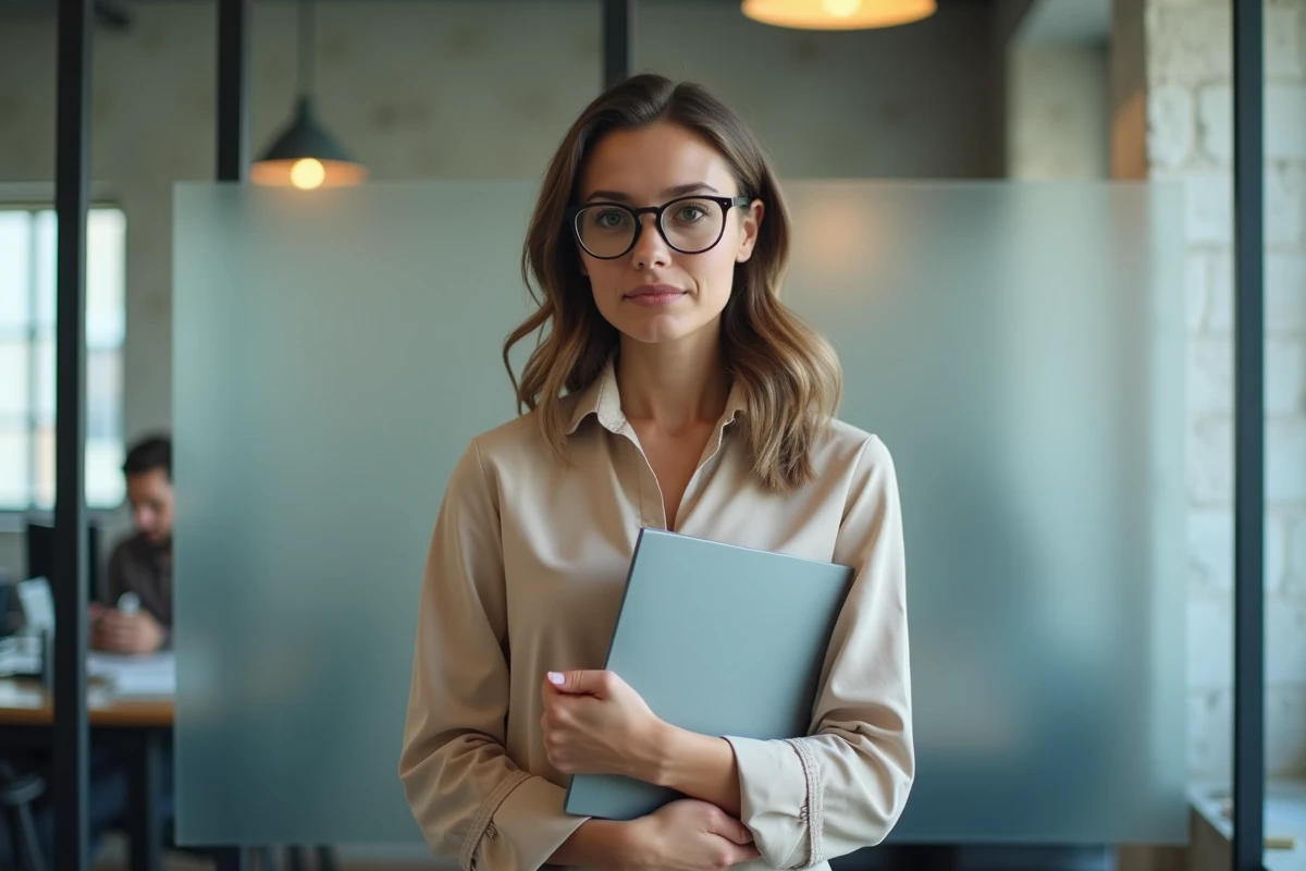 Jeune femme comptable dans un espace de coworking