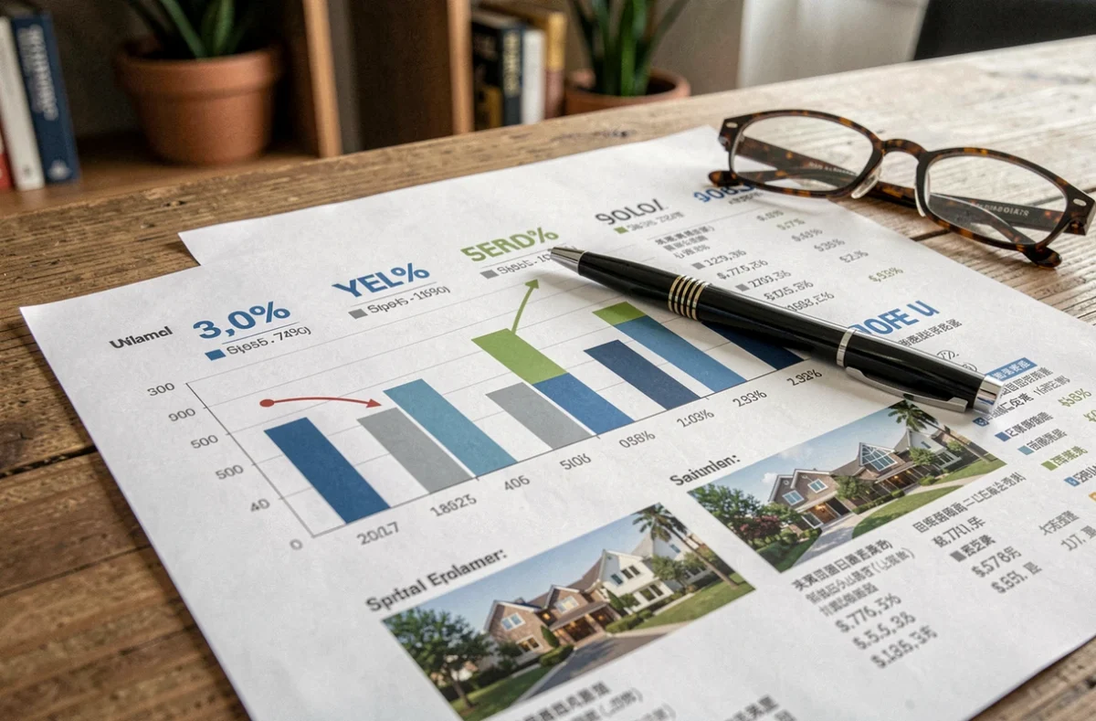 Rapport annuel de rendement SCPI avec graphiques et chiffres de performance immobilière