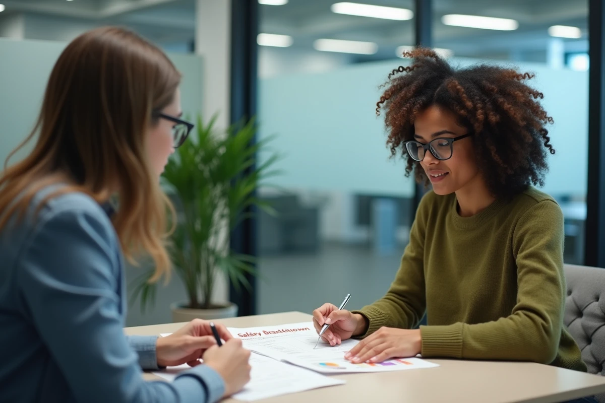 Réunion RH pour corriger une erreur de calcul sur un bulletin de salaire SMIC 25 heures
